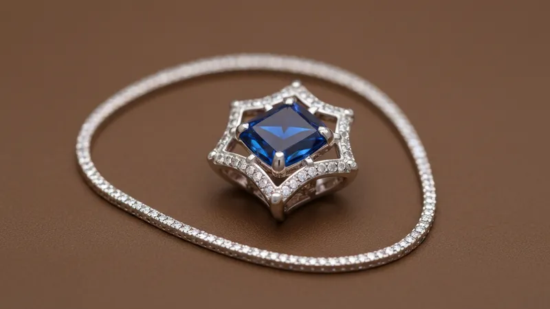 Collection de pendentifs saphir en or et argent